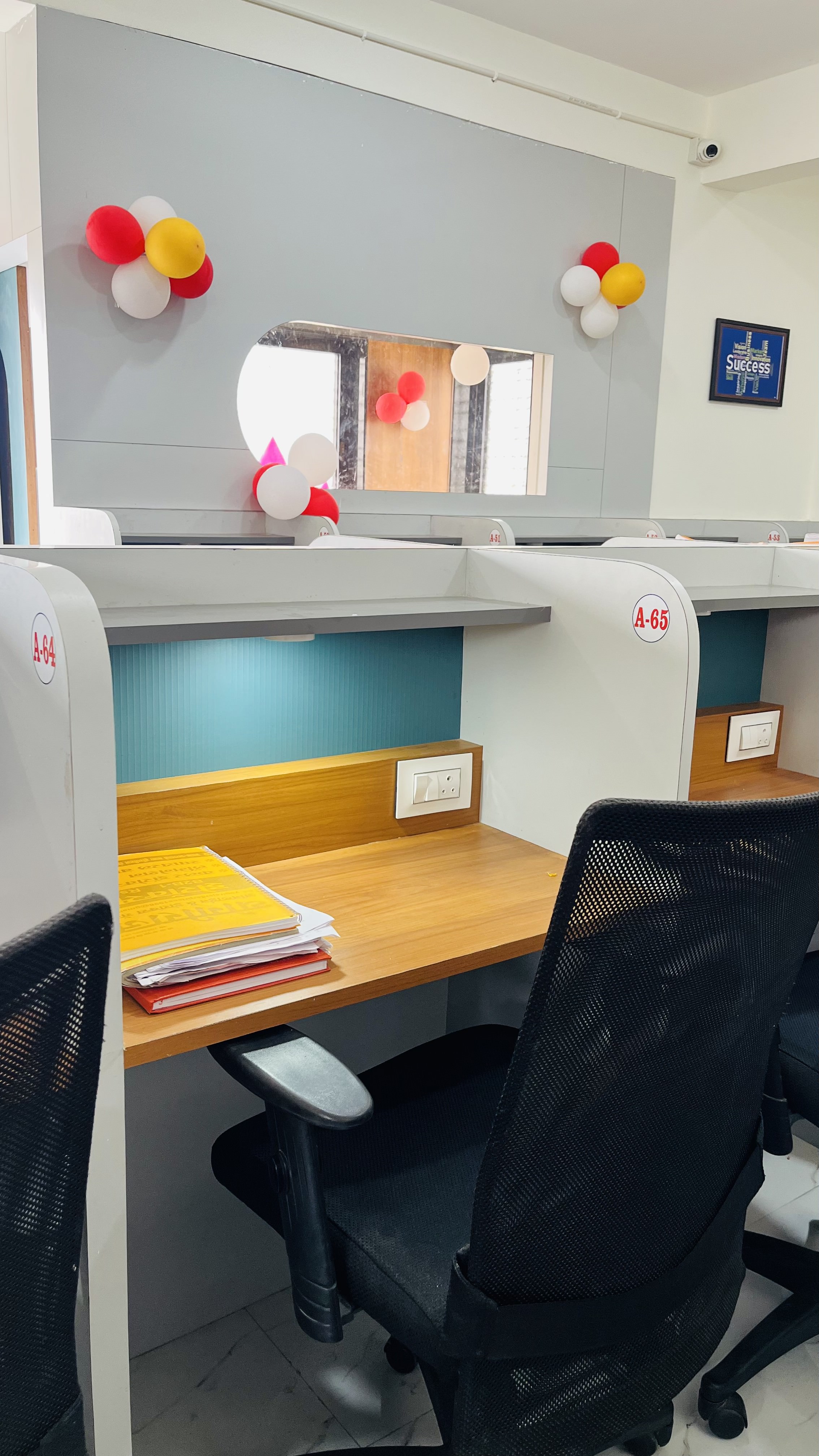 Students studying in a well-designed study room environment